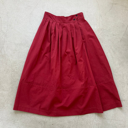 MAGALI オールドコットンラップ風スカート　レッド