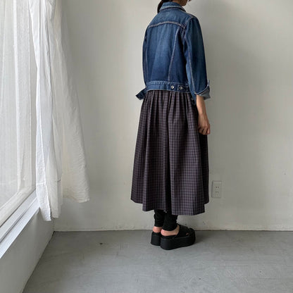 MAGALI ウォッシュドコットンラウンドスリーブワンピース