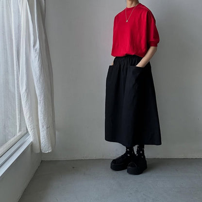 as it is.コットン半袖ニットプルオーバー　レッド