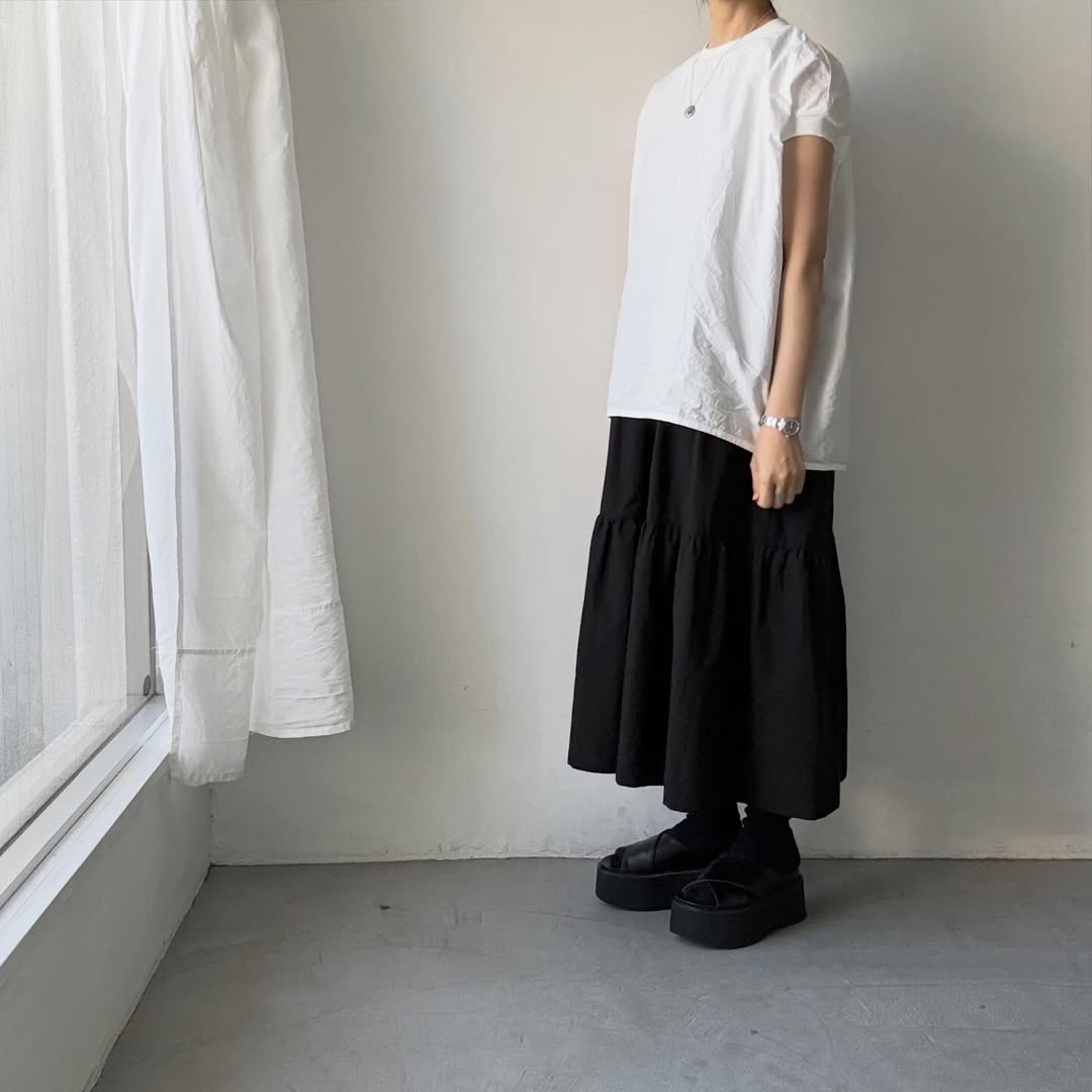 homspun コンパクトウェザーノースリーブ(オーバーサイズ)  ホワイト