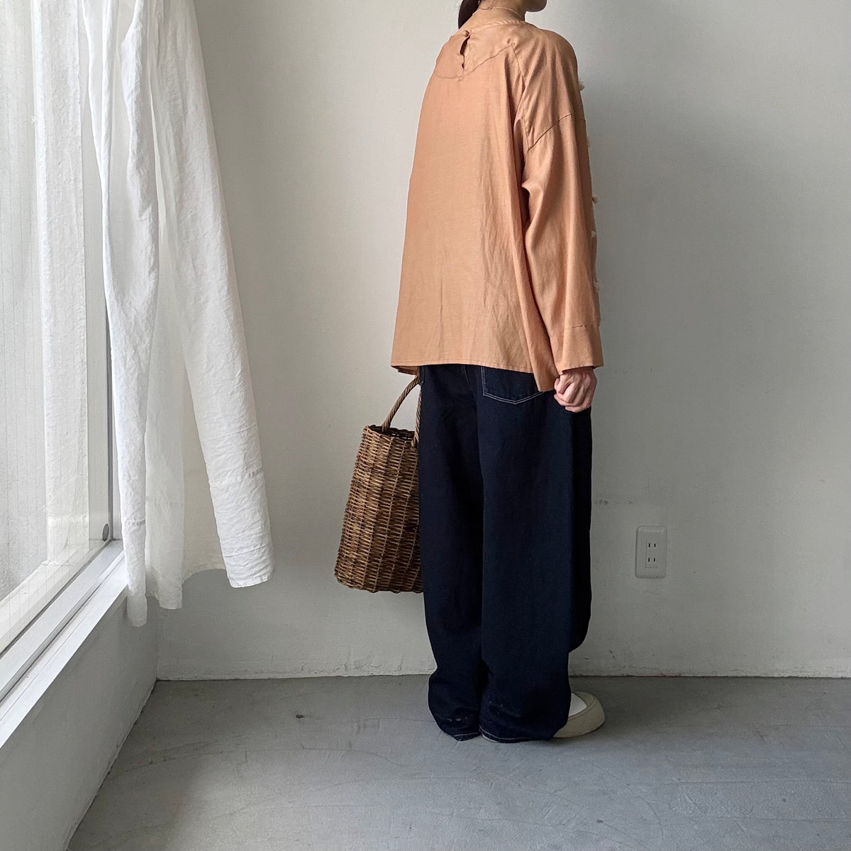 kijinokanosei  ひなぎくビッグプルオーバー　ベージュ×ベージュ