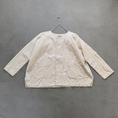 jujudhau コットンダブルボタンシャツ