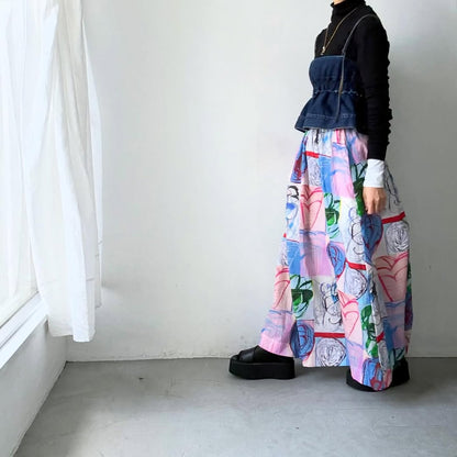 ayanoguchiaya　アートワークプリント2wayスカートドレス