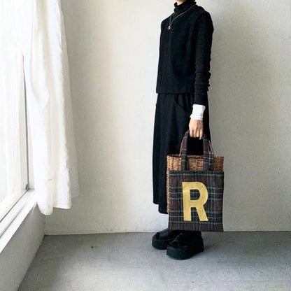R&D.M.Co  ウールタータンチェックRトートバッグ