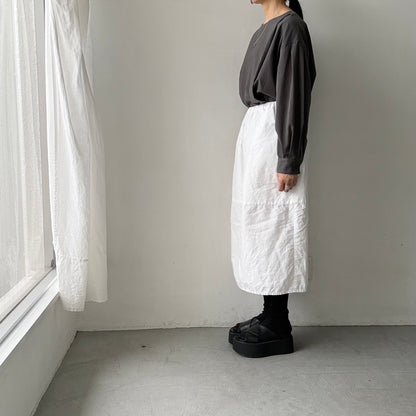 atelier naruse  オーガニックコットンタックブラウス