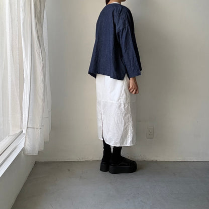 jujudhau デッドストックデニムダブルボタンシャツ