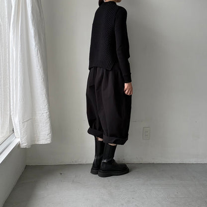 atelier d'antan Perriereコットンワイドパンツ　ブラックsize1