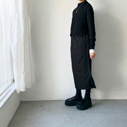 ゴーシュ  オーガニックダックコットンアシンメトリースカート　