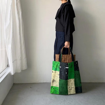 R&D.M.Co  モザイクグラフィティトートバッグ　グリーン