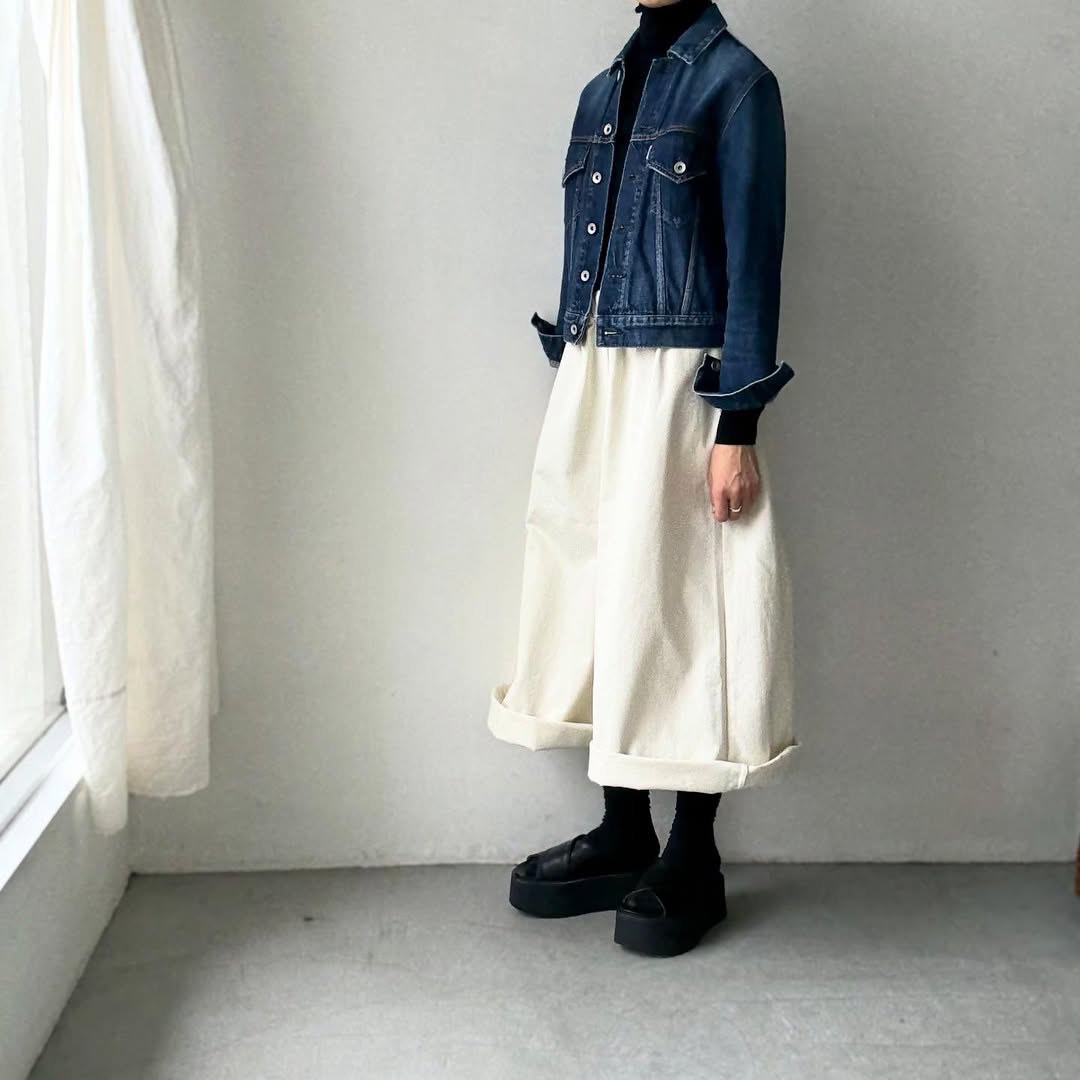 dui jujudhau  ワイドワイドパンツ　チノナチュラル