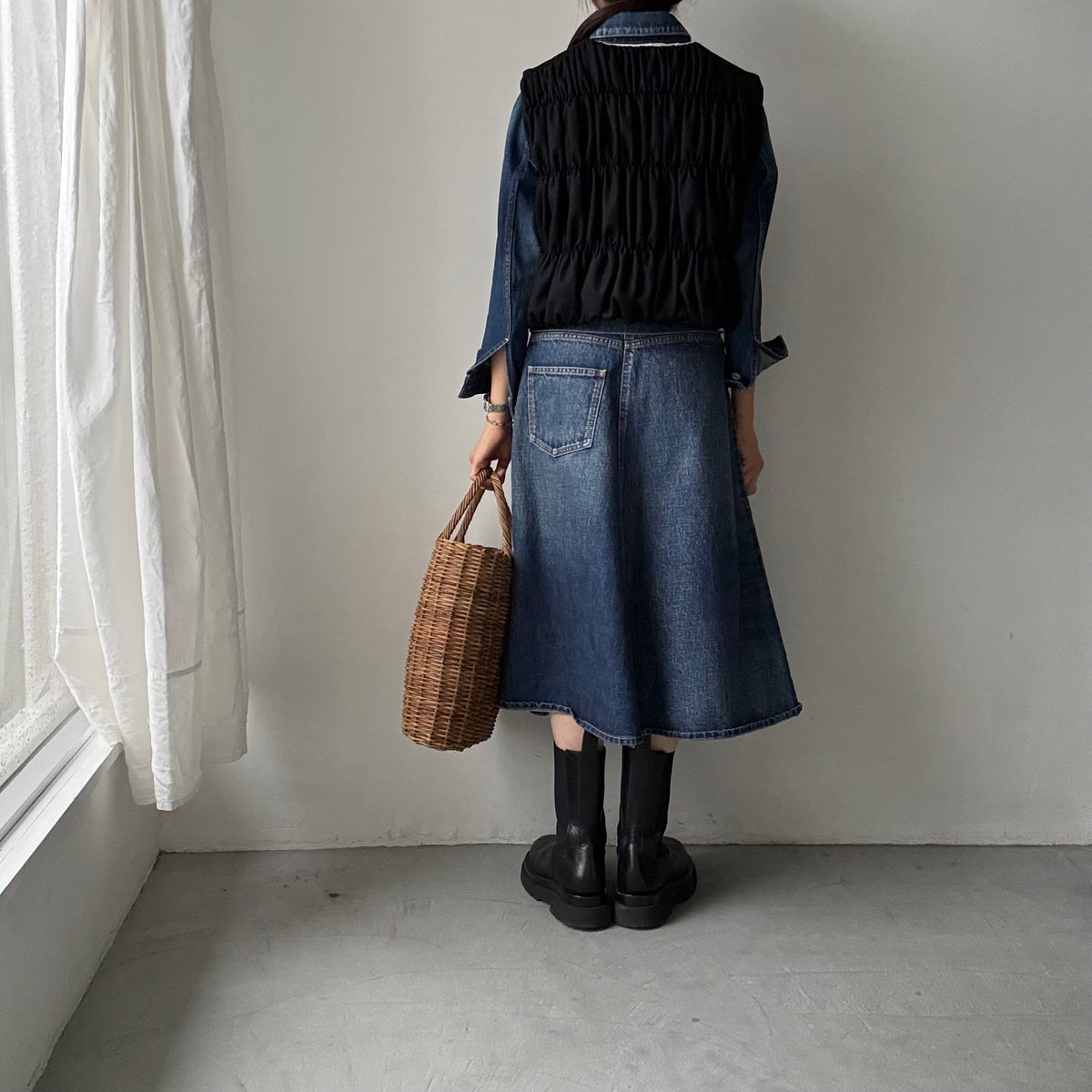 R&D.M.Co  ミドルスムースシャーリングベスト