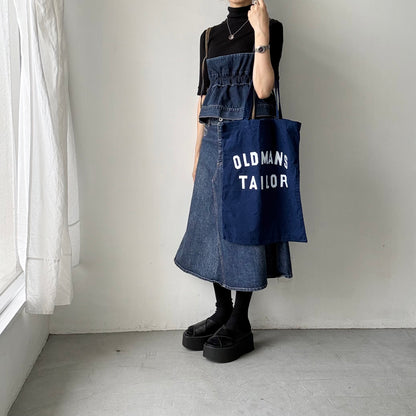 OLDMANS TAILOR  OMTプリントコーデュロイトートバッグ
