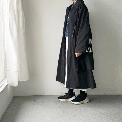 R&D.M.Co ガーメントダイステンカラーコート　ブラック