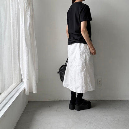 OLDMANS TAILOR   ブラシストロークプリント半袖Tシャツ　ブラック