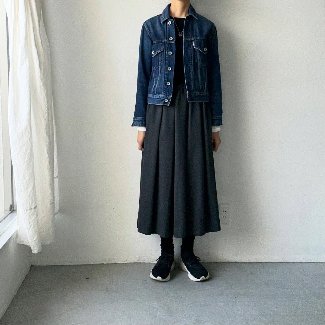 Linenya  ウールタックスカート