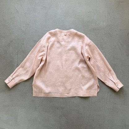 atelier naruse  リネンスモックブラウス　ペールピンク