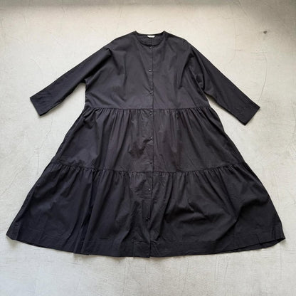 jujudhau デッドストックコットンティアードドレス　ブラック