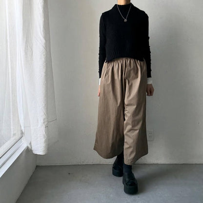 jujudhau  デッドストックコットンワイドパンツ　カーキ