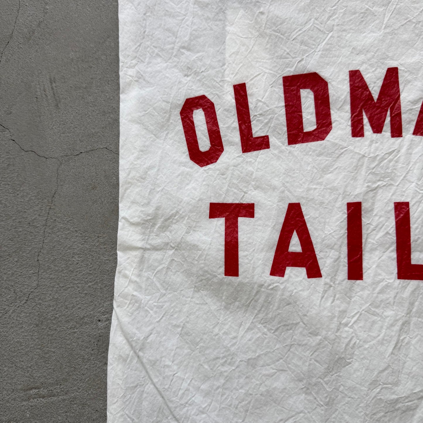 OLDMANS TAILOR  OMTプリントテクスチャートートバッグ　ホワイト