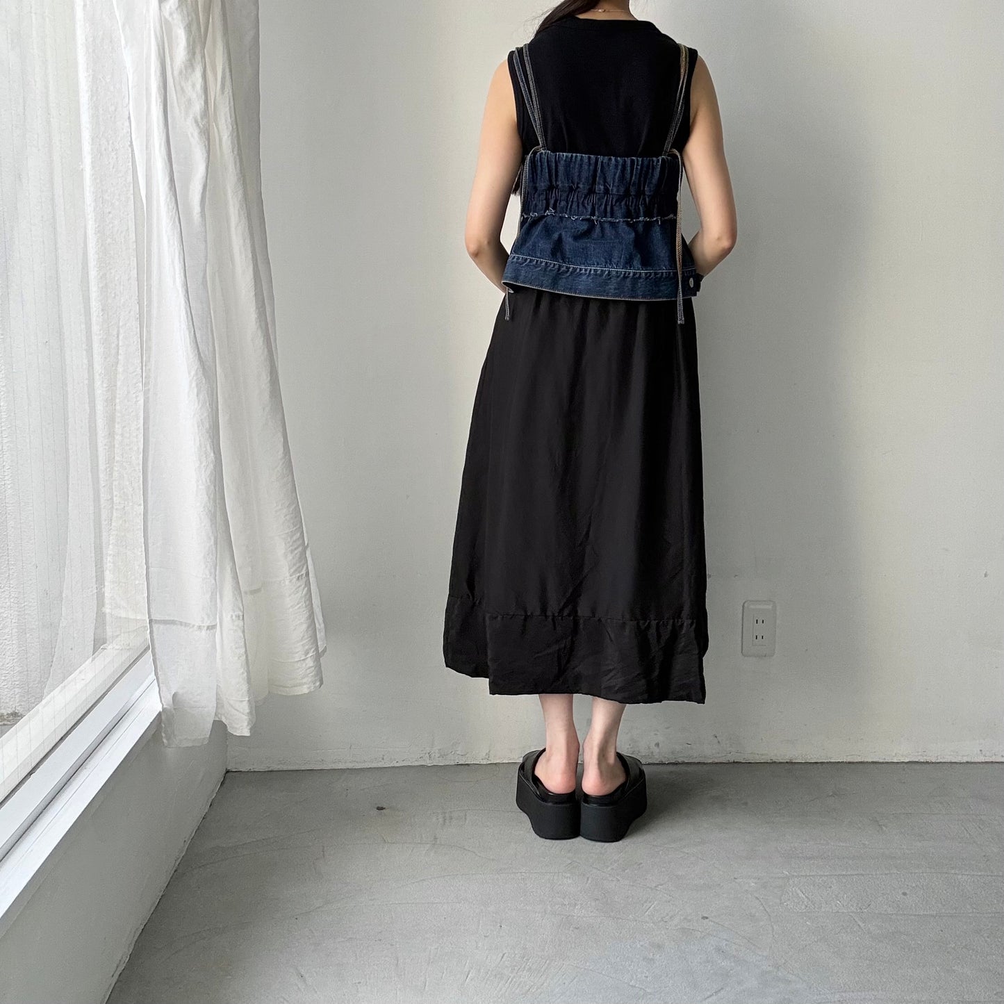 R&D.M.Co 　シルクサテンドッキングバルーンスカート