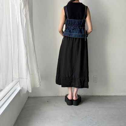 R&D.M.Co 　シルクサテンドッキングバルーンスカート