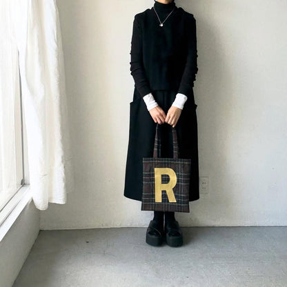 R&D.M.Co  ウールタータンチェックRトートバッグ