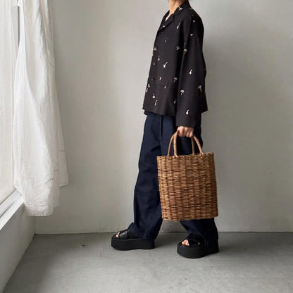 atelier naruse  コットンリネンテーラードジャケットnohara