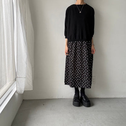 cion  コットン水玉ショルダーリボンワンピース