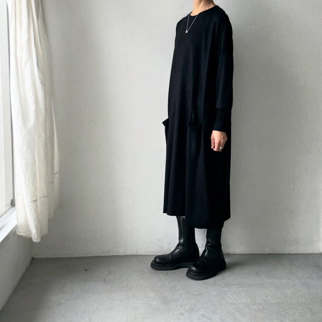 atelier naruse  スムースウールコクーンワンピース　size1