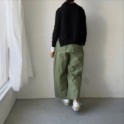 MAGALI コットンリネンファナージュロングパンツ