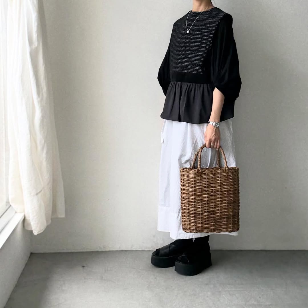 MAGALI  ピンドットツイードヴィンテージジレ