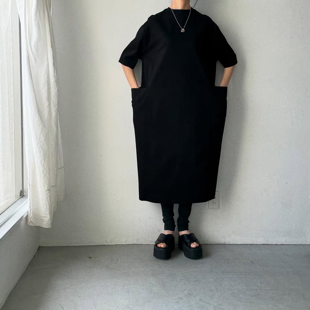 atelier naruse  コットンポンチボックスワンピース