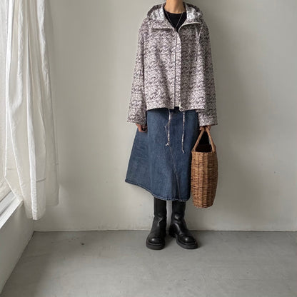 R&D.M.Co  コットンワイルドベリーフーディブルゾン