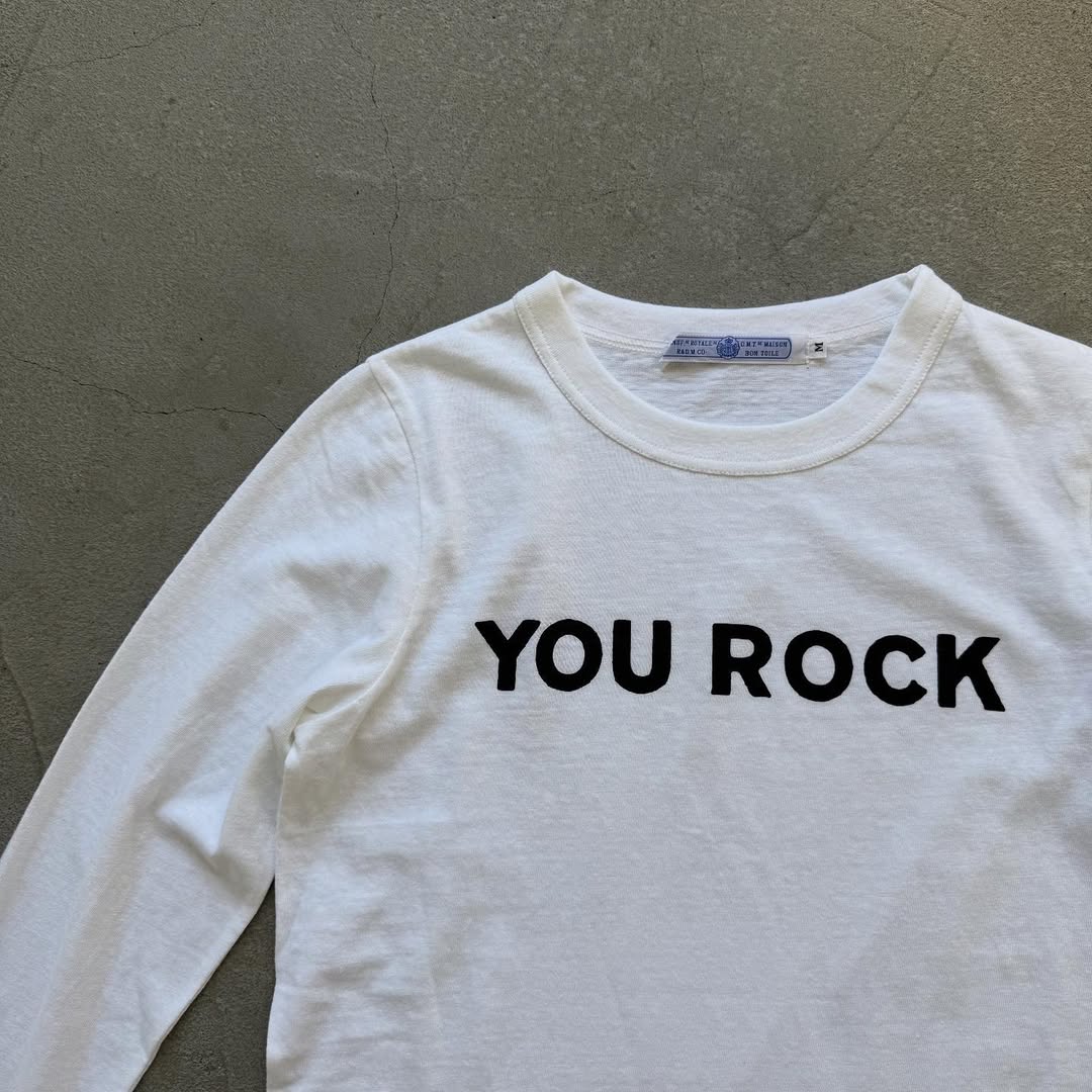 R&D.M.Co YOU ROCK  長袖Tシャツ　ホワイト