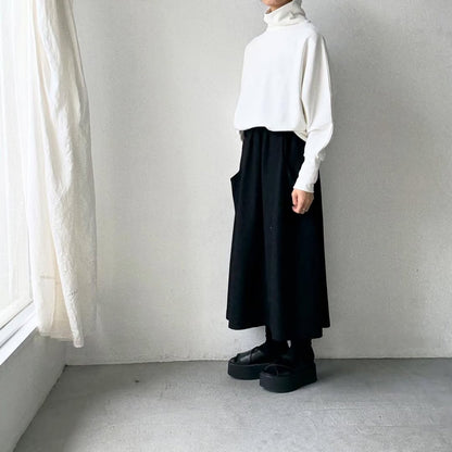 Linenya  コットンハイネックプルオーバー　ホワイト