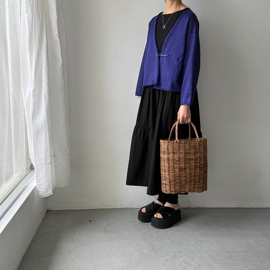 atelier d'antan  Paulet リネンニットカーディガン　パープル