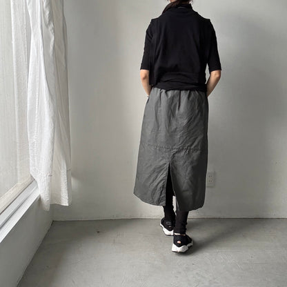 homspun コットンラミーマット2重スカート　グリーン