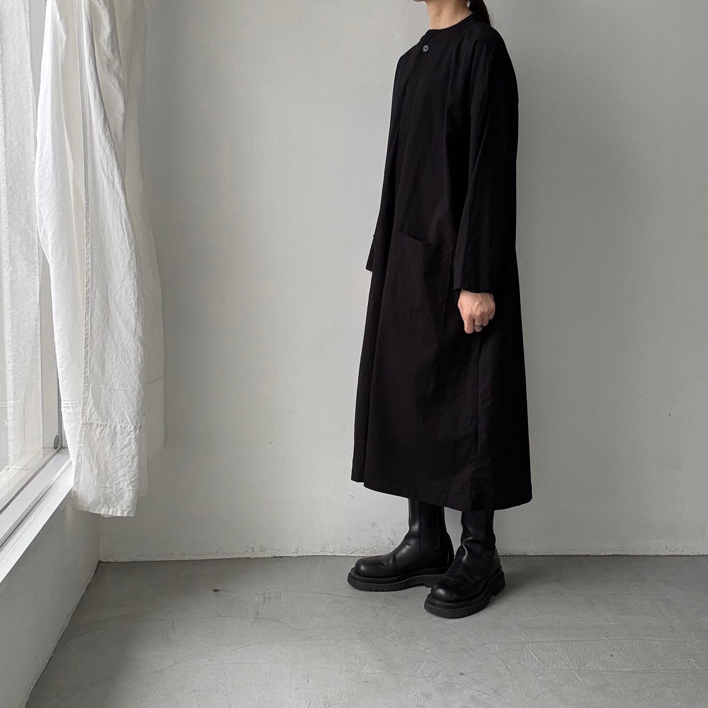 jujudhau デッドストックコットンプルオーバードレス