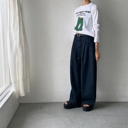 R&D.M.Co グリーンブーツ長袖Tシャツ