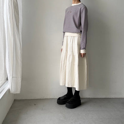 R&D.M.Co  ボーダープルオーバーシャツ
