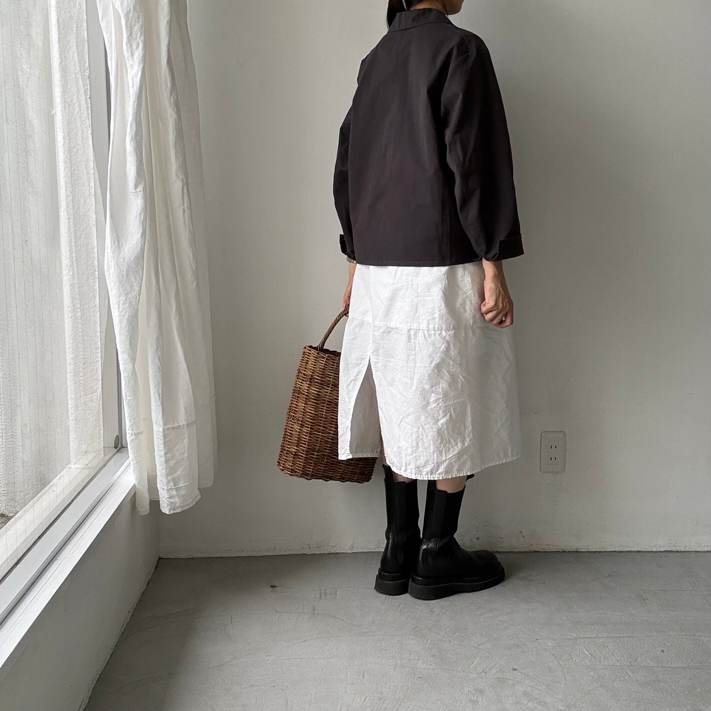atelier d'antan Kantor コットンジャケット　ダークグレー