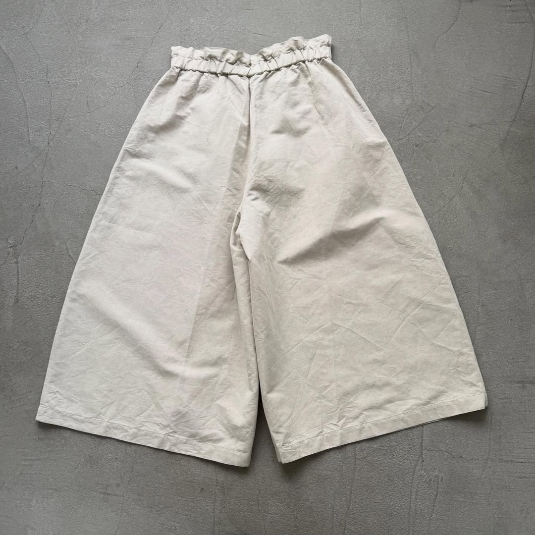 MAGALI ハイカウントコットンリネンコクーンパンツ　オートミール