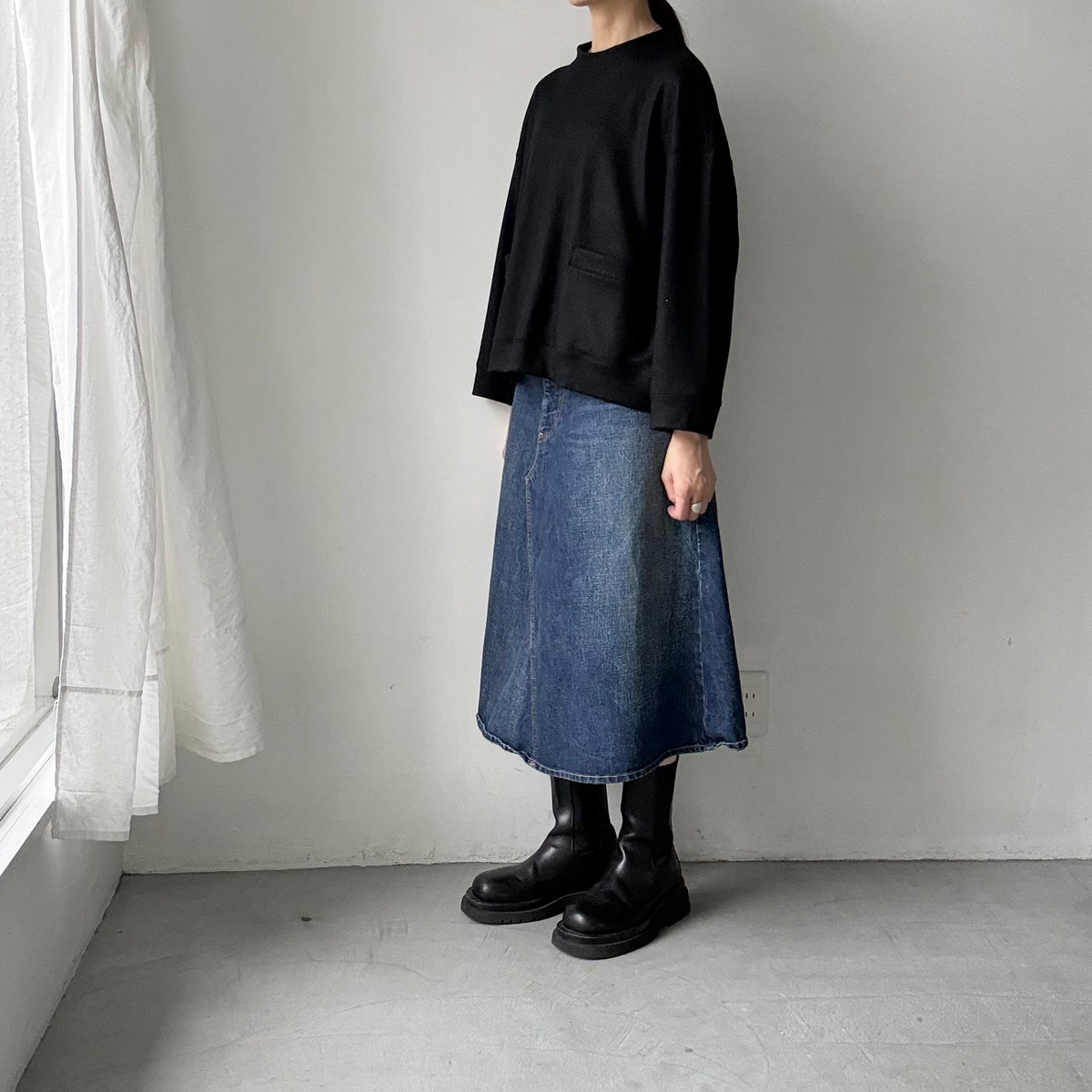 R&D.M.Co  ミドルスムースポケットプルオーバー