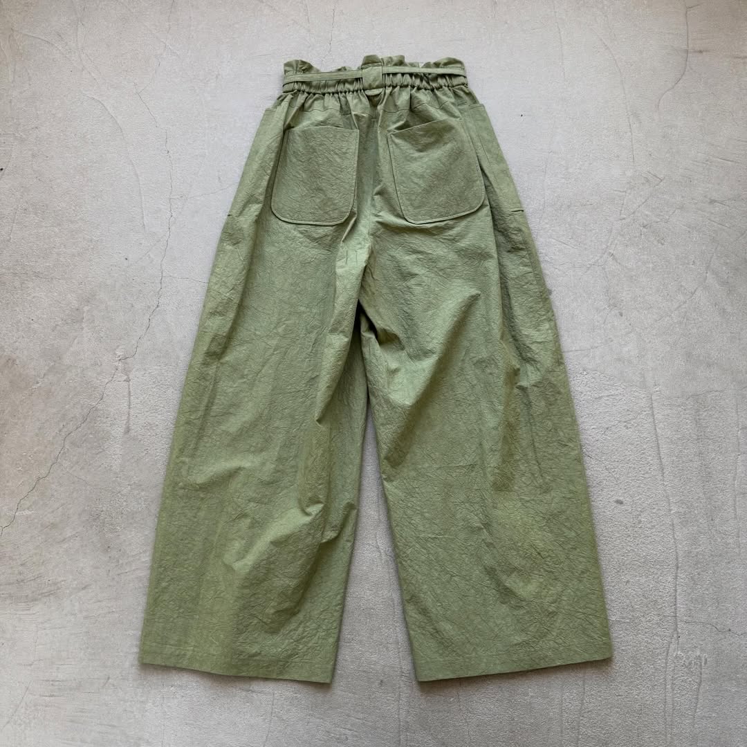 MAGALI コットンリネンファナージュロングパンツ