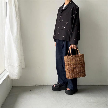 atelier naruse  コットンリネンテーラードジャケットnohara