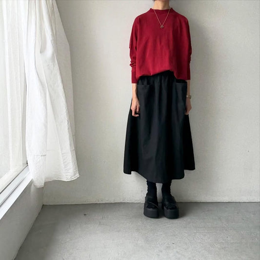 🟡週明け入荷分予約受け中🟡as it is   コットンオーバーニット　レッド