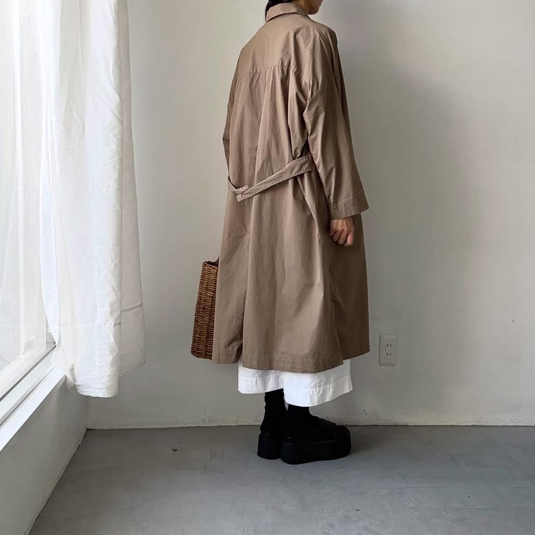 jujudhau  デッドストックコットンワークコート　カーキ