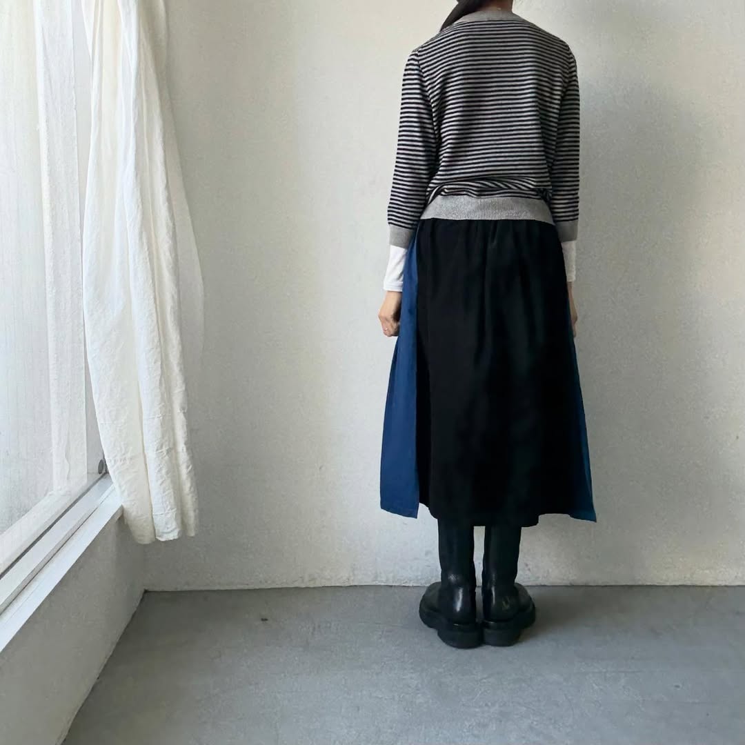 R&D.M.Co  ウールカシミアポケットプルオーバー　ボーダー