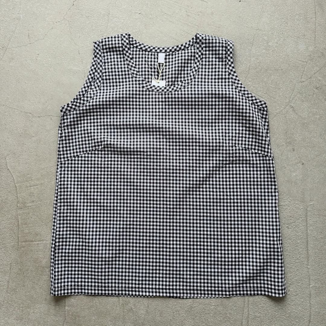 homspun  ギンガムノースリーブプルオーバー　