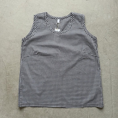 homspun  ギンガムノースリーブプルオーバー　